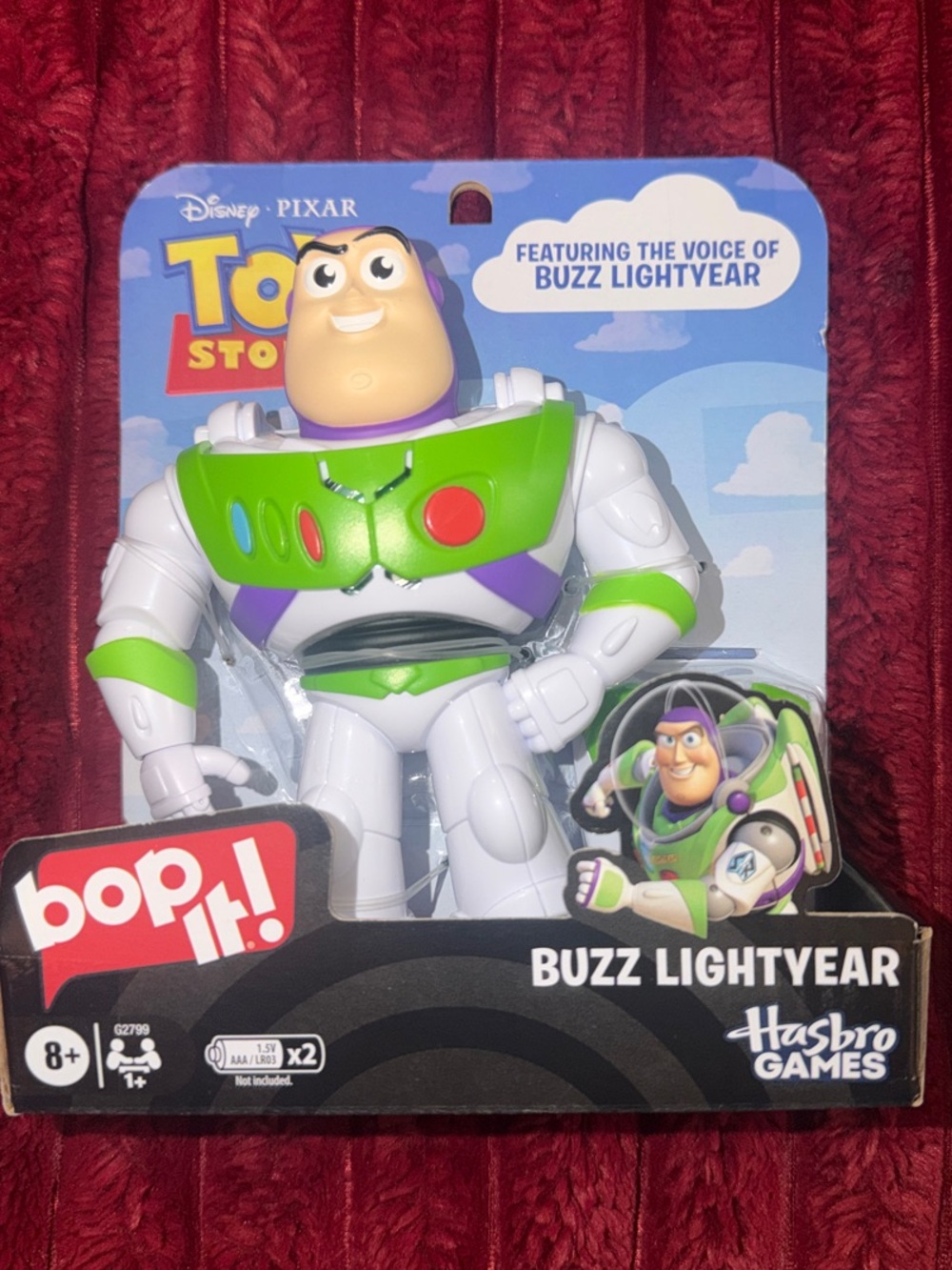 NEW Hasbro Buzz Lightyear Bop It! Action Figure — White, Green & Purple